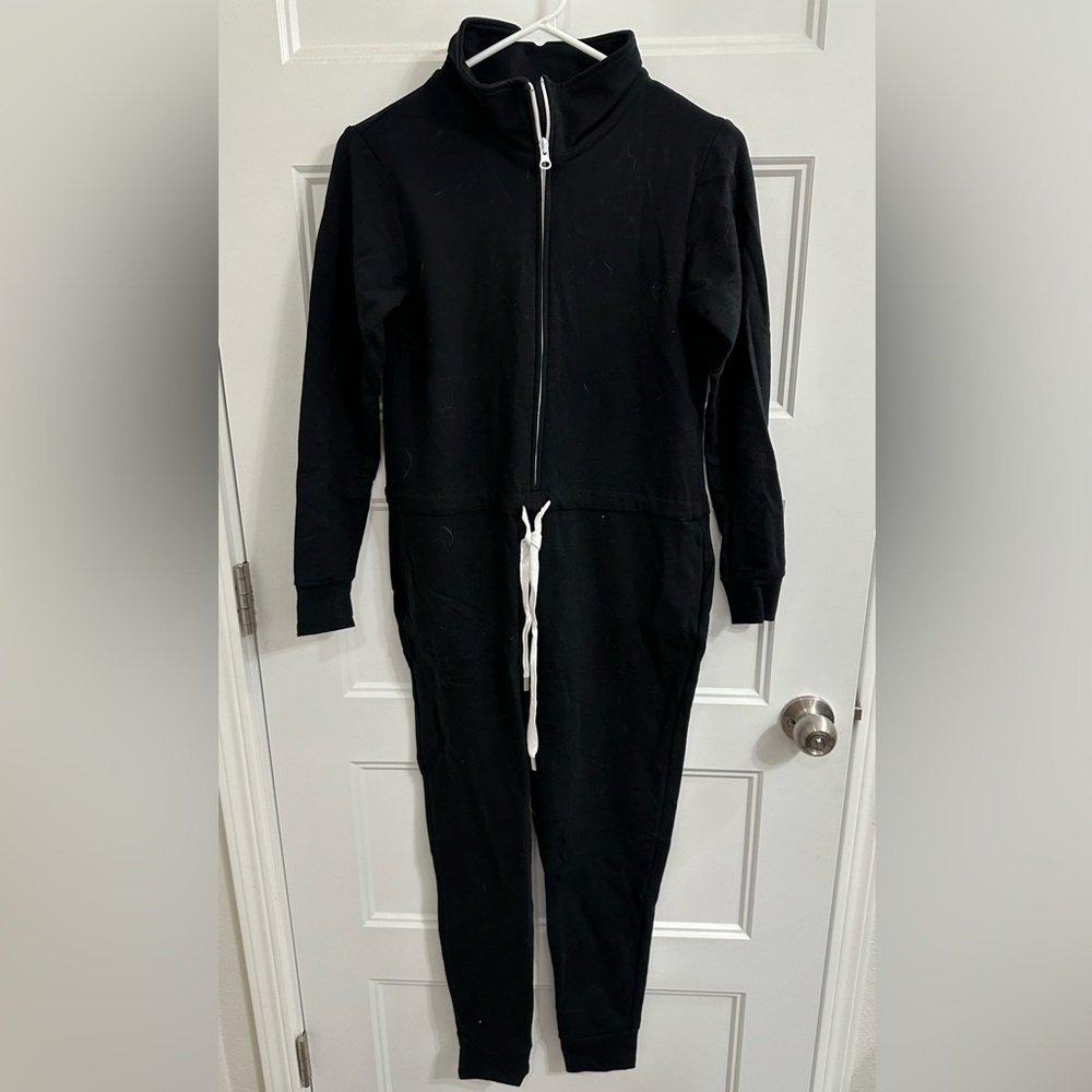 Black Zip-Up Jumpsuit